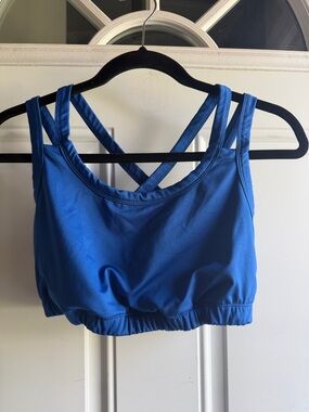 Kiava Endurance Sports Bra, blue. Large.